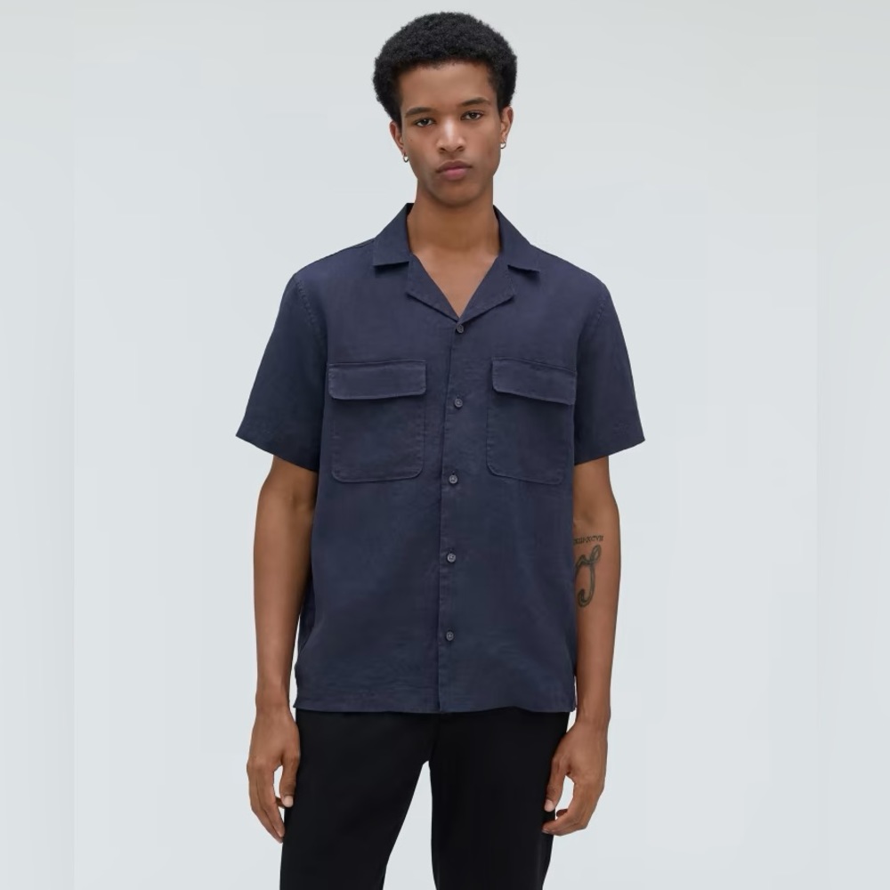 NWT Everlane The Relaxed Linen Short-Sleeve Shirt